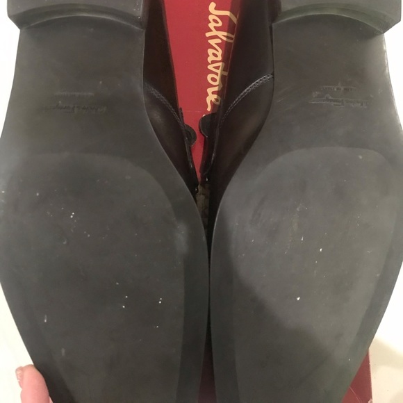 Salvatore Ferragamo Brown Leather Loafers Sz 9.5 - Picture 5 of 6